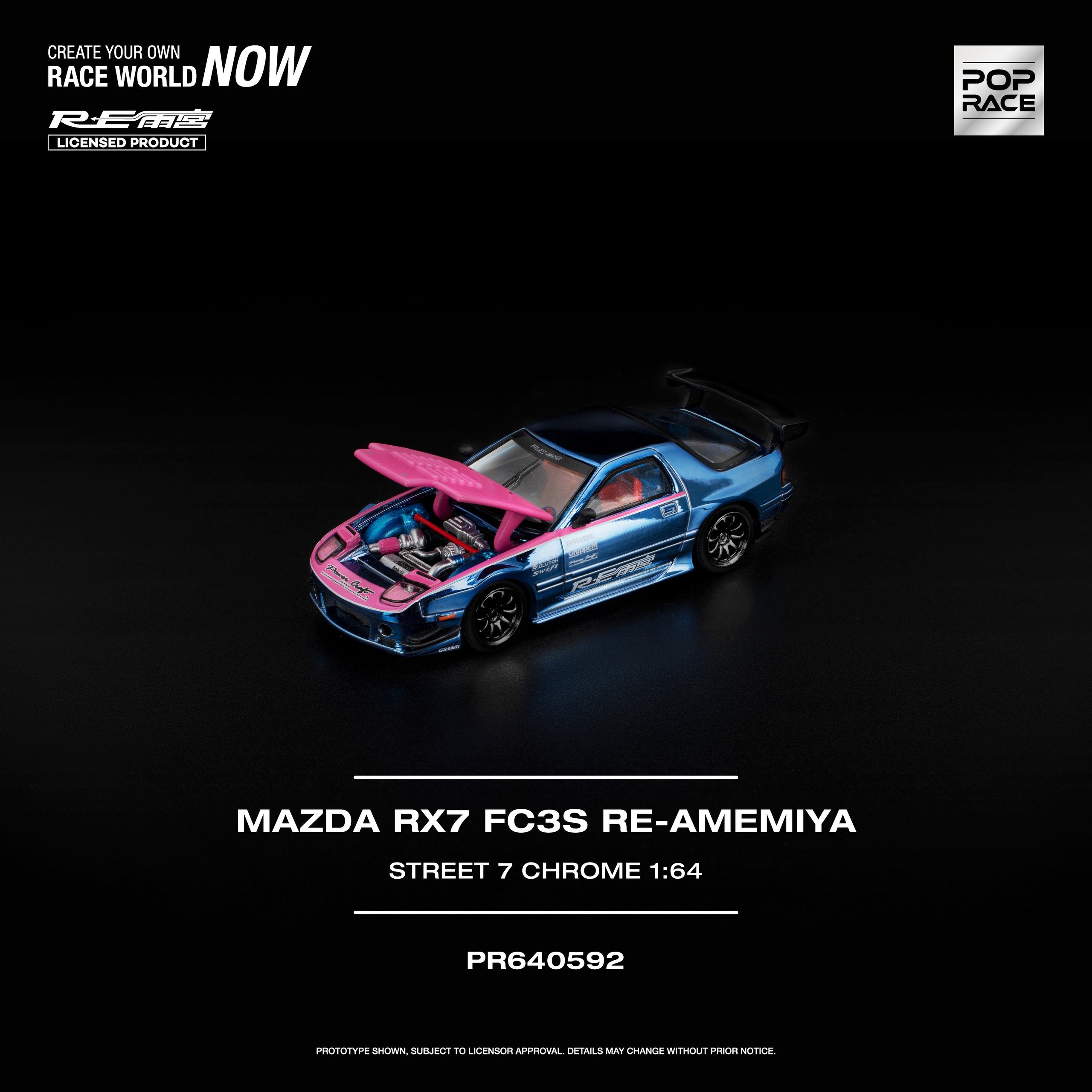 Pop Race Mazda RX-7 (FC3S) RE-Amemiya Street7 Chrome | Pre-Order