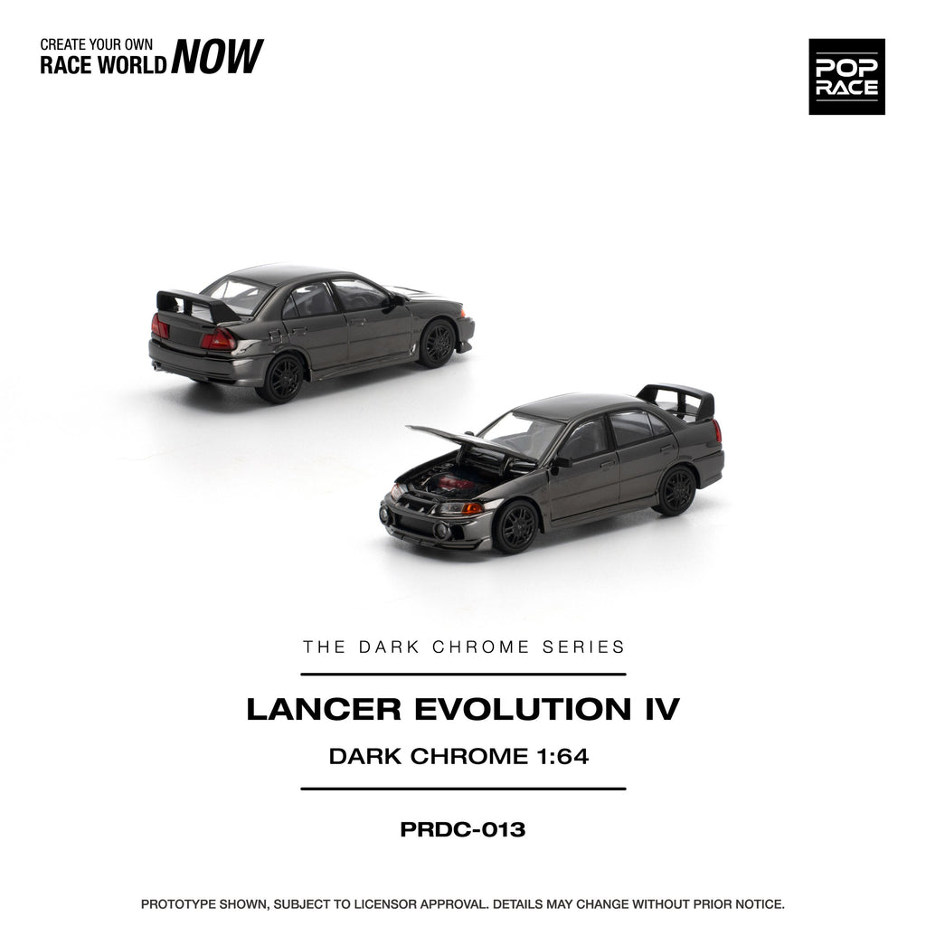 Pop Race Mitsubishi Lancer Evolution IV Black Chrome | Pre-Order