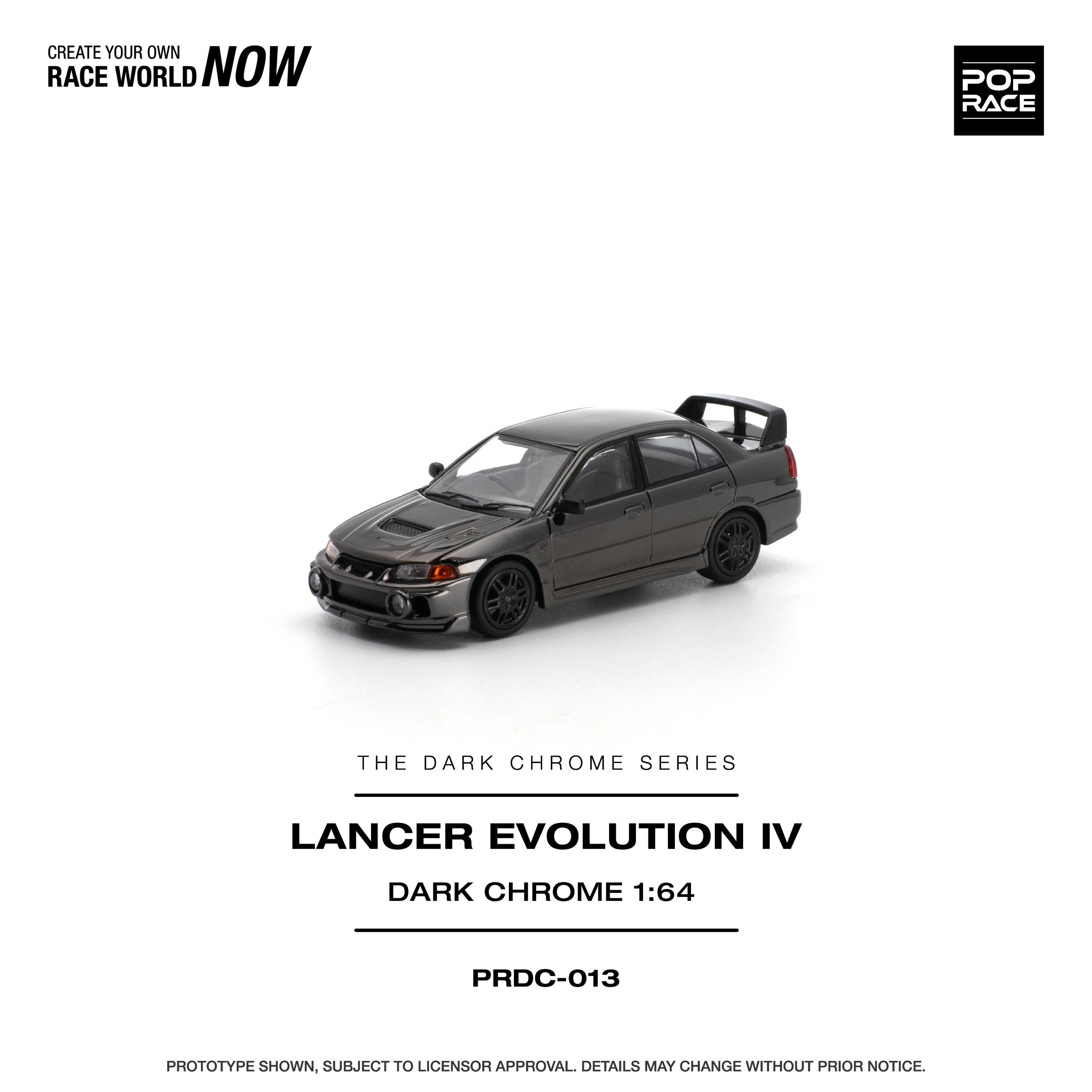 Pop Race Mitsubishi Lancer Evolution IV Black Chrome | Pre-Order