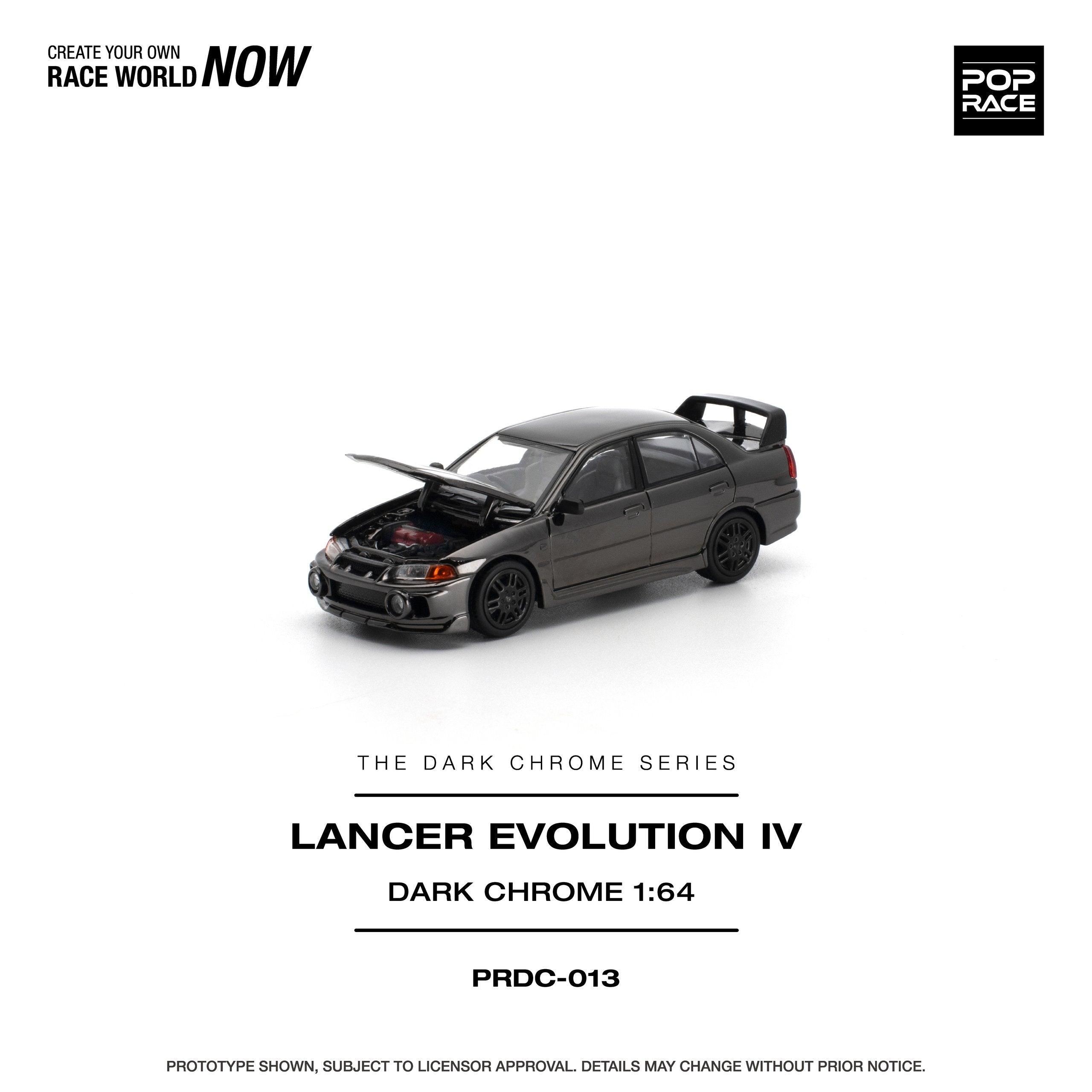 Pop Race Mitsubishi Lancer Evolution IV Black Chrome | Pre-Order