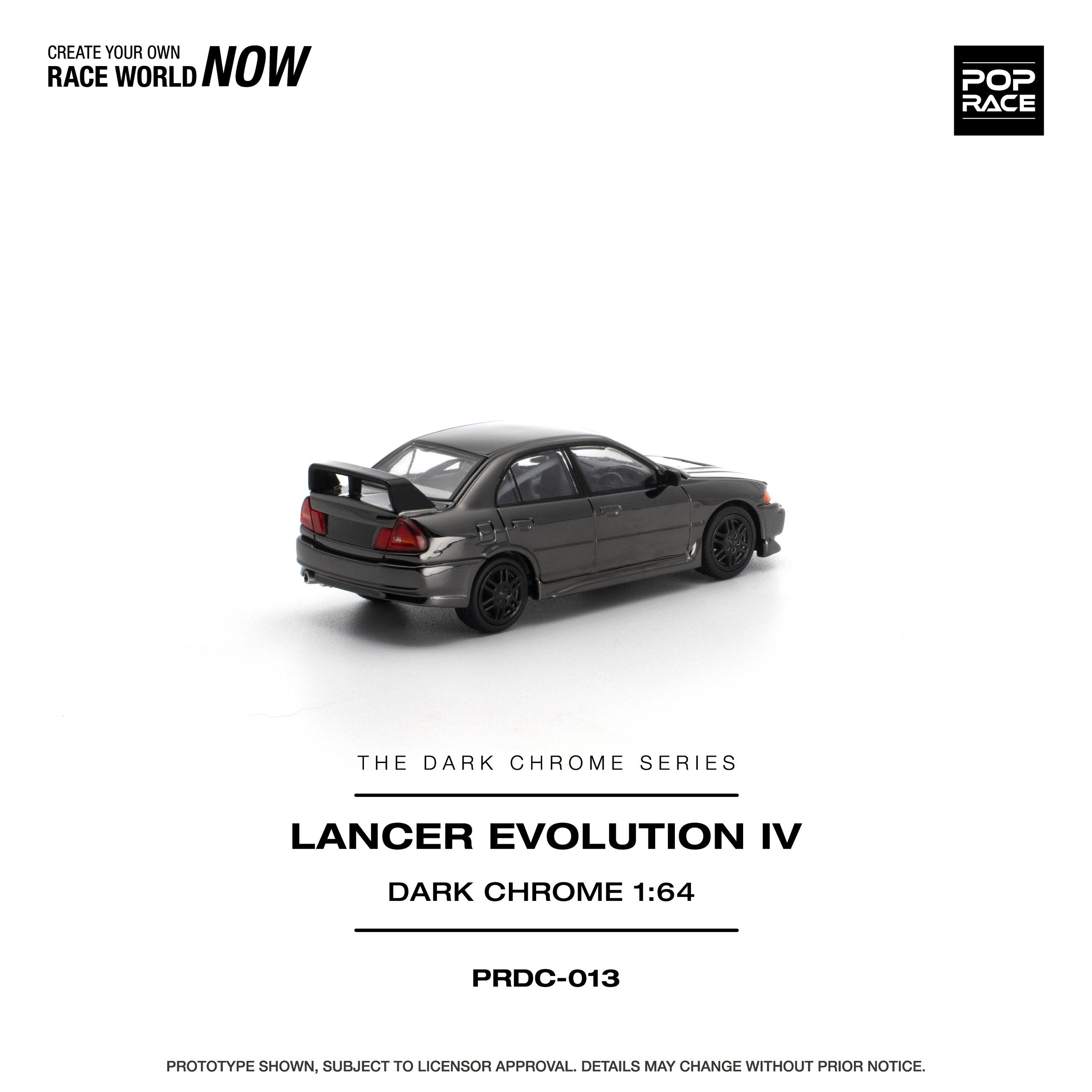Pop Race Mitsubishi Lancer Evolution IV Black Chrome | Pre-Order