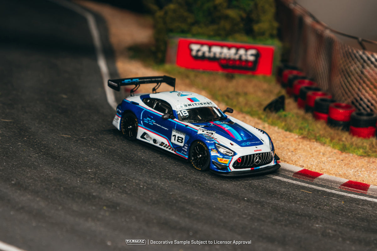 Tarmac Works 1:64 Mercedes-AMG GT3 #18 British GT Trading Card Set | Pre-Order