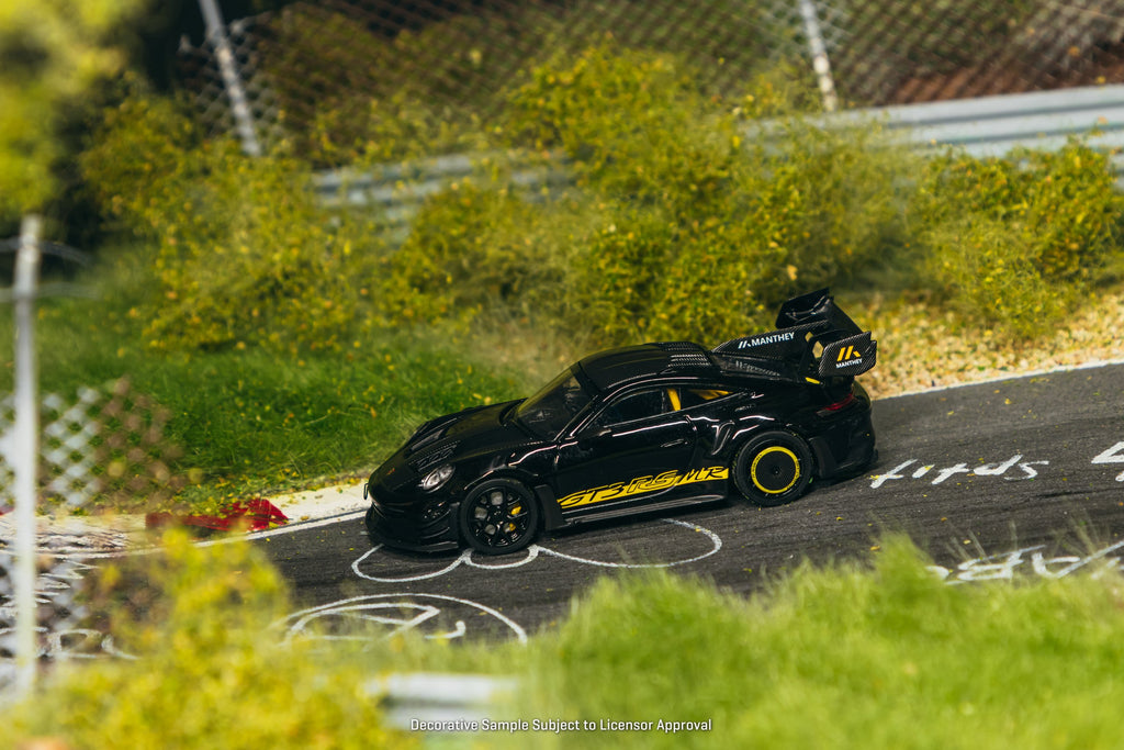 Tarmac Works x MiniChamps 1:64 Porsche 911 GT3 RS MR in Black & White | Pre-Order