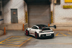 Tarmac Works x MiniChamps 1:64 Porsche 911 GT3 RS MR in Black & White | Pre-Order