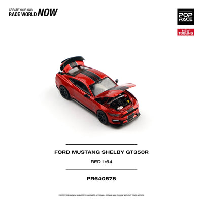 Pop Race 1:64 Ford Mustang Shelby GT350R in Race Red | Pre-Order