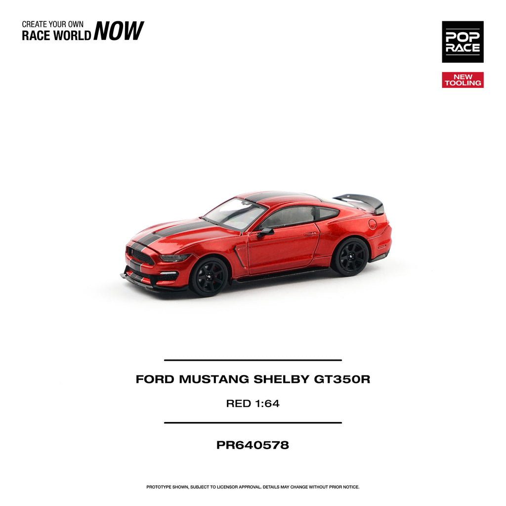 Pop Race 1:64 Ford Mustang Shelby GT350R in Race Red | Pre-Order