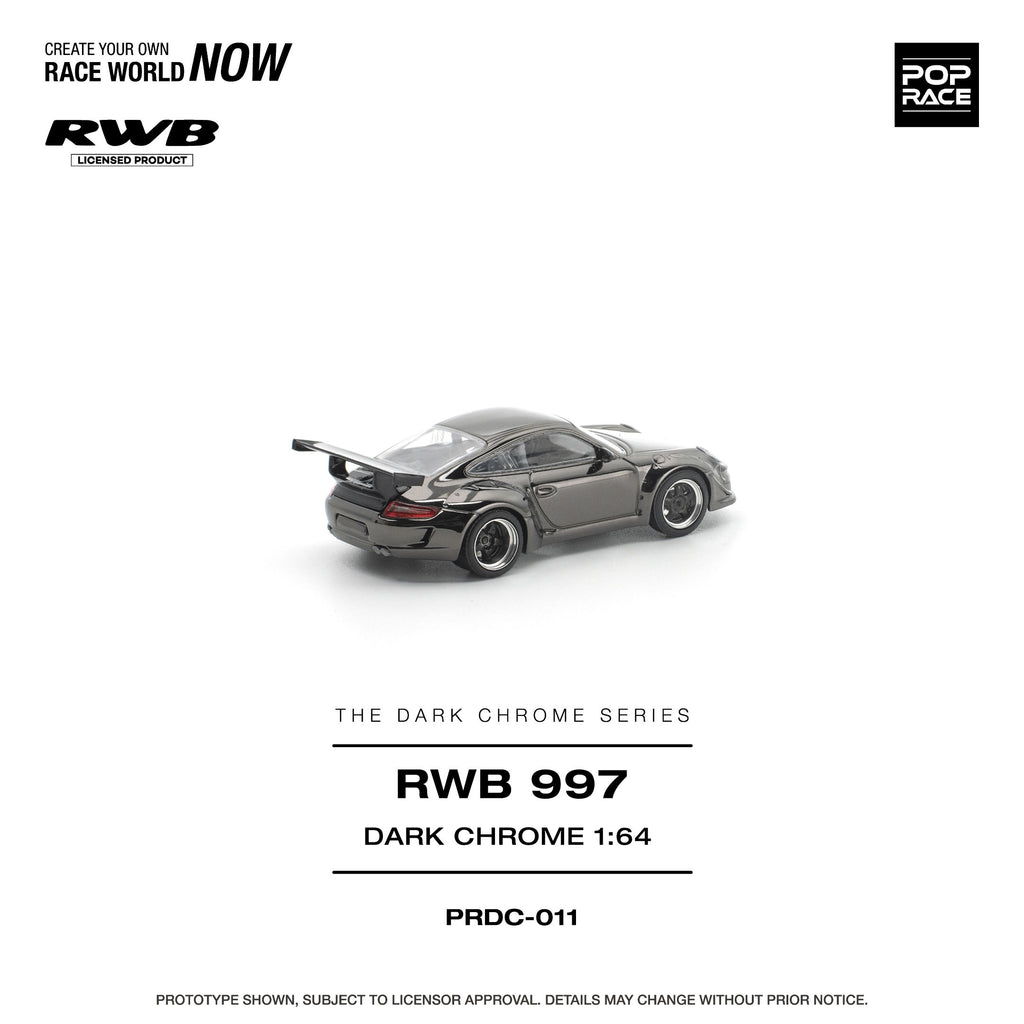 Pop Race 1:64 RWB 997 in Dark Chrome | Pre-Order