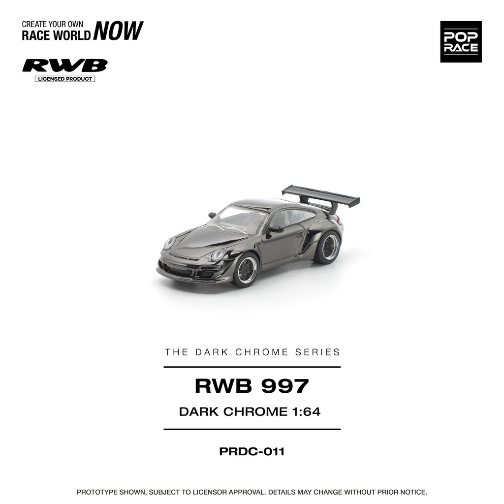 Pop Race 1:64 RWB 997 in Dark Chrome | Pre-Order
