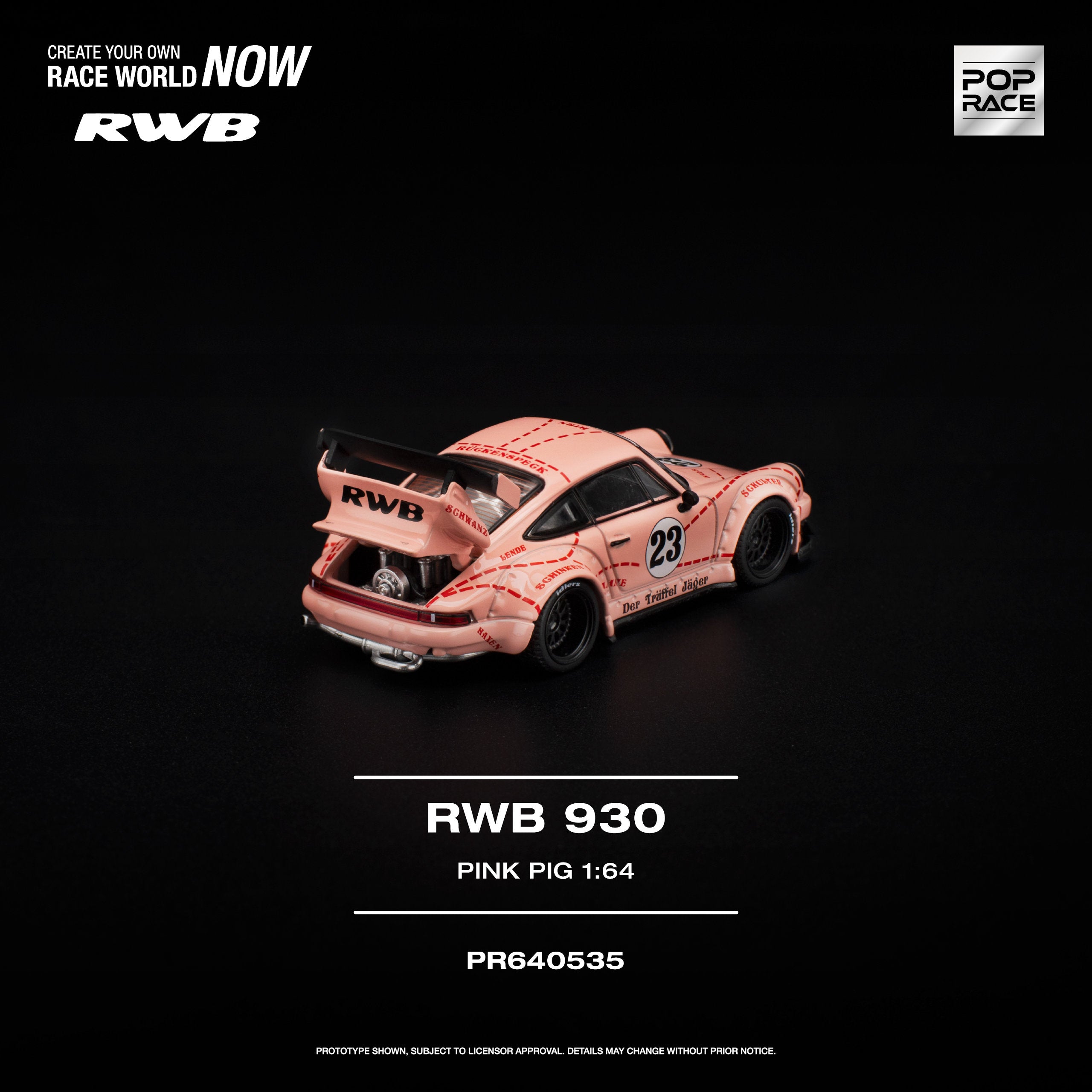 Pop Race RWB 930 Pink Pig 1:64 – Kai's Kollectibles
