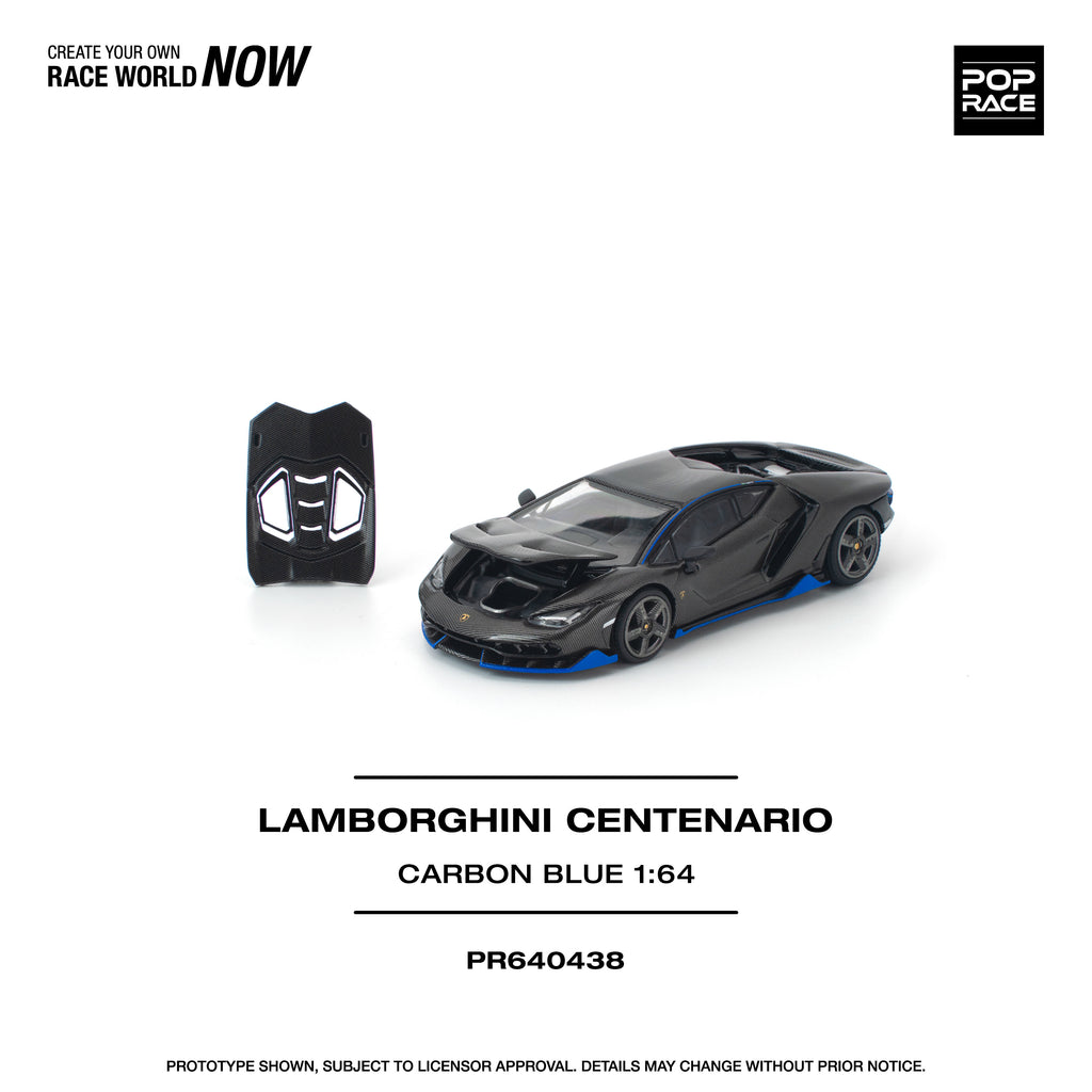 Pop Race 1:64 Lamborghini Centenario in Carbon Blue | Pre-Order