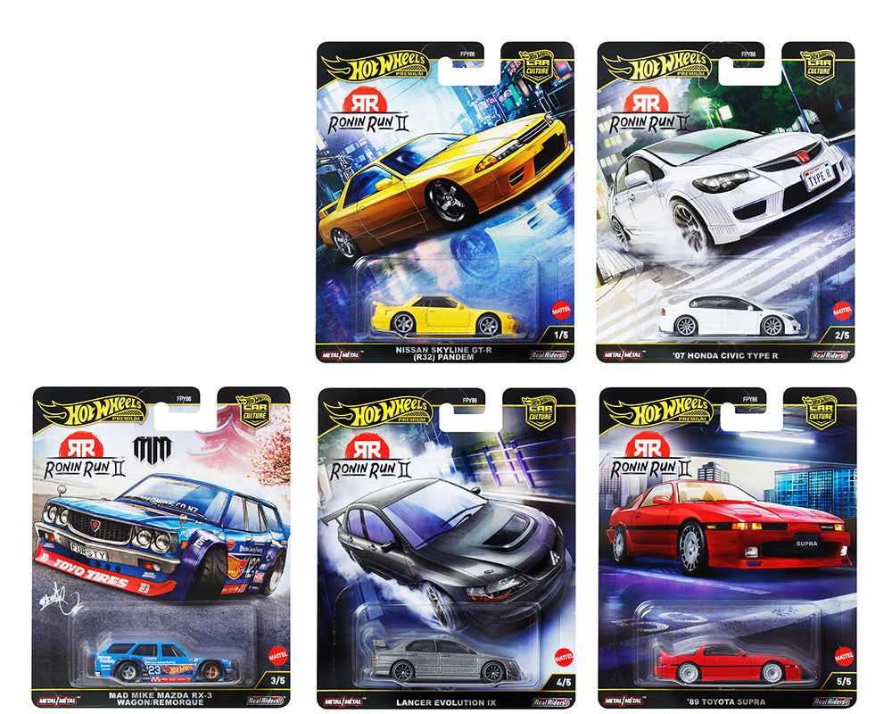 Hot Wheels 2025 Car Culture Ronin Run II *set of 5*