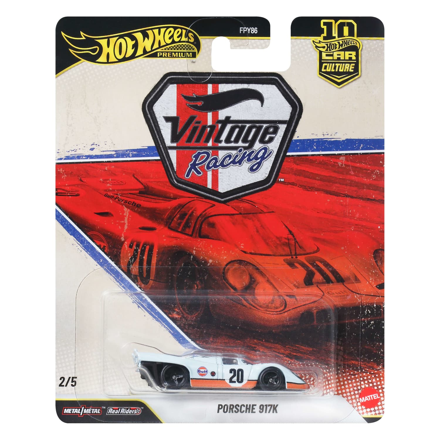 Hot Wheels Car Culture 10th Anniv. Vintage Racing | 5-Car Set or Sealed Case