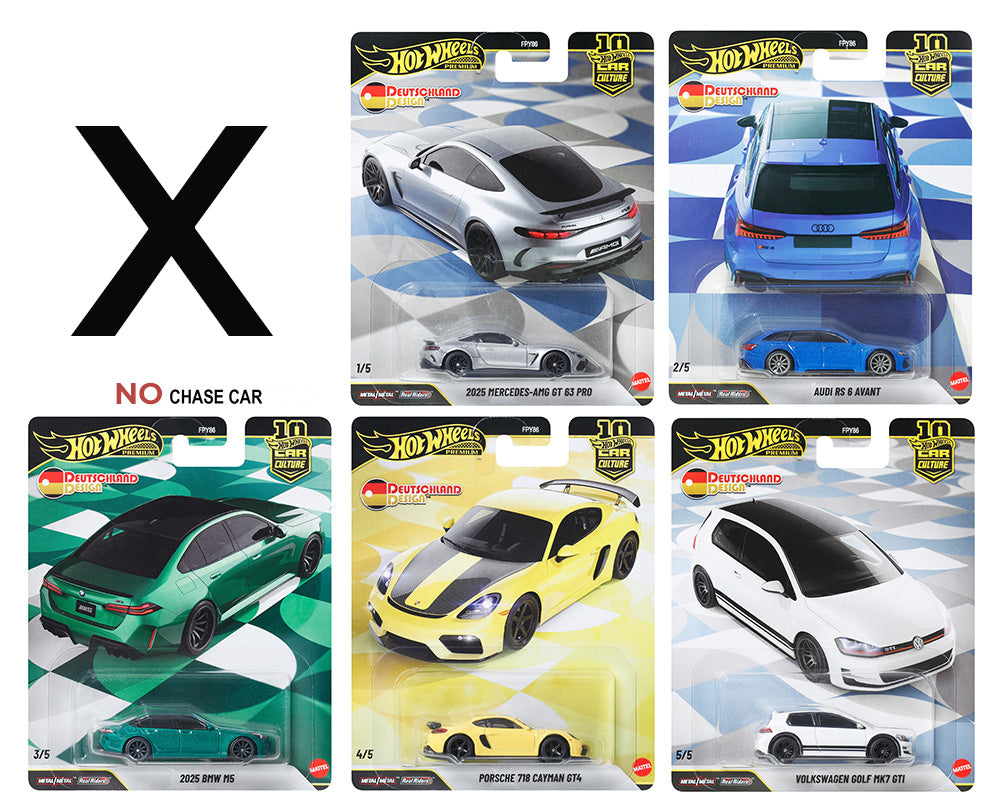 Hot Wheels 1:64 Car Culture Deutschland Design 10th Anniv. 2026 W Case | 5-Car Set or Sealed Case