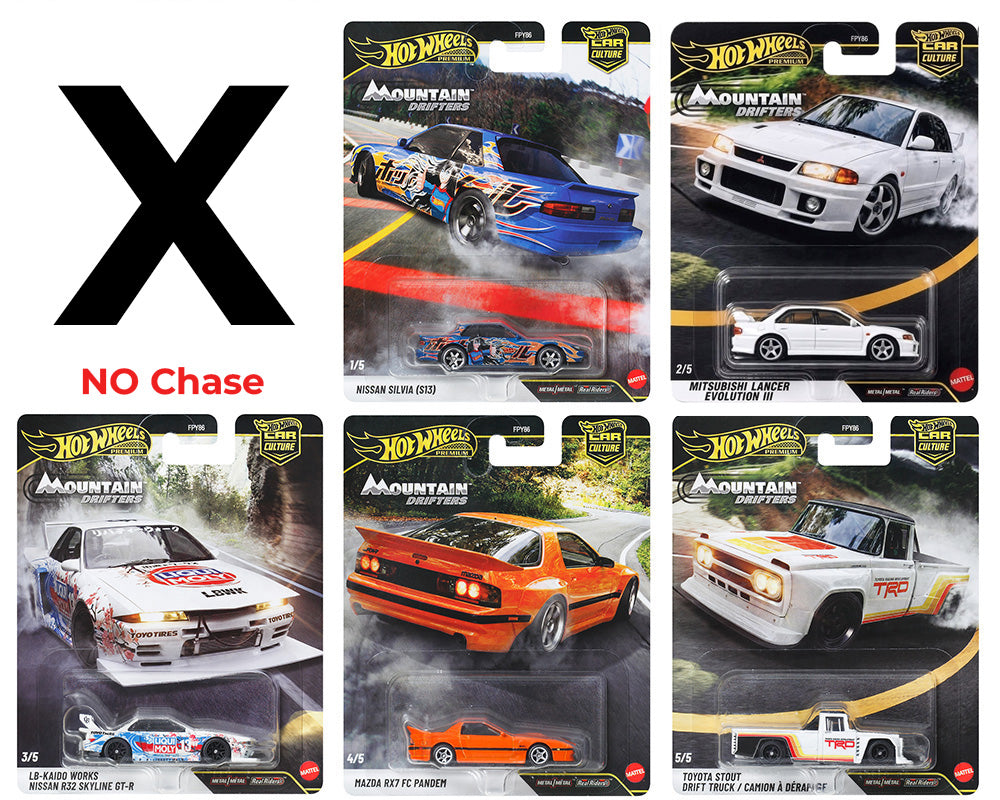 Hot Wheels 1:64 Car Culture Mountain Drifters 2027 A Case | 5-Car Set or Sealed Case