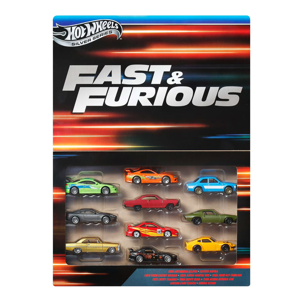 Hot Wheels Fast & Furious Silver Series 10 Pack