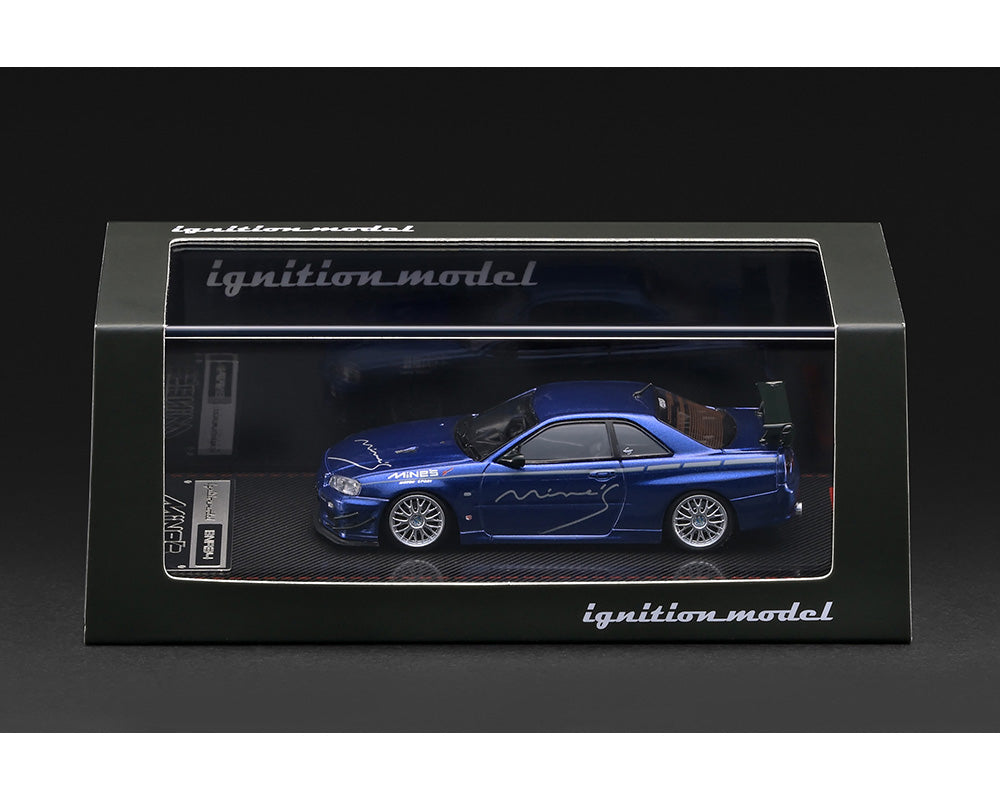 Ignition Model 1:64 Nissan Skyline GT-R R34 Mine’s Blue | Pre-Order