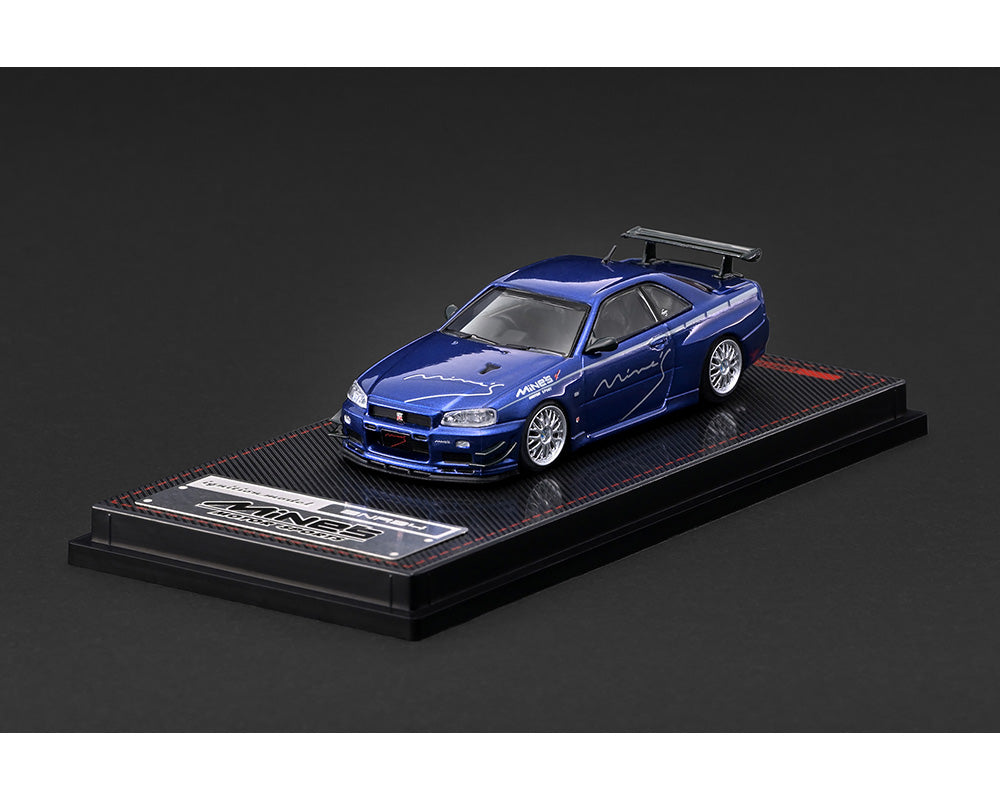 Ignition Model 1:64 Nissan Skyline GT-R R34 Mine’s Blue | Pre-Order