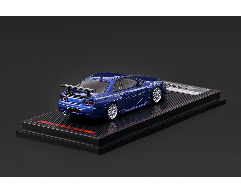 Ignition Model 1:64 Nissan Skyline GT-R R34 Mine’s Blue | Pre-Order
