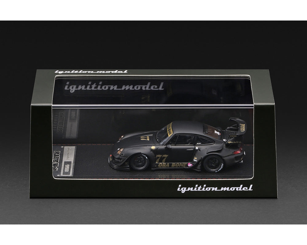 Ignition Model 1:64 RWB 993 #77 OBA BONE Matte Black | Pre-Order