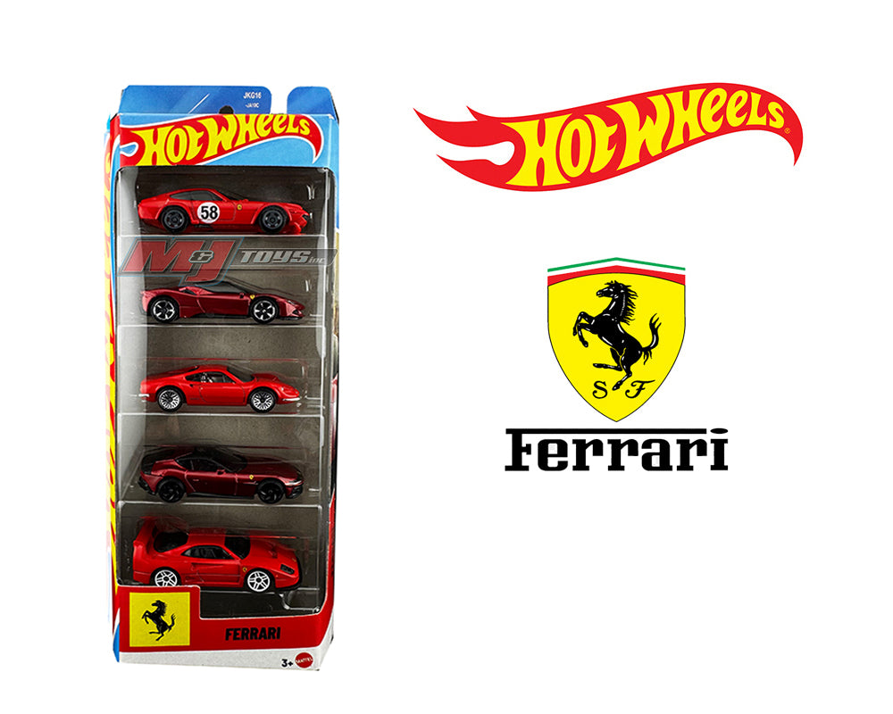Hot Wheels Ferrari 5 pack set 1:64 – Kai's Kollectibles