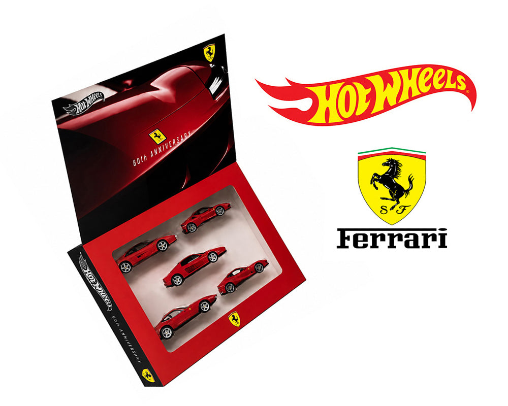 Hot Wheels 1:64 Silver Series Ferrari 80th Anniversary 5-Pack | Pre-Order