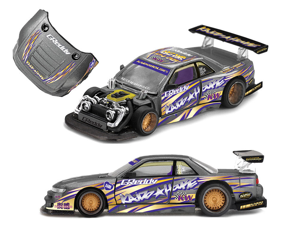 Kaido House Silvia S13-R Greddy Gunmetal 1:64 – Kai's Kollectibles