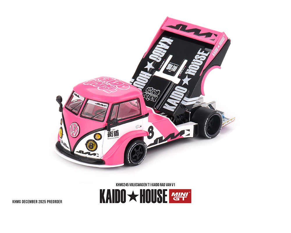 Kaido House x Mini GT Volkswagen T1 KAIDO RADVAN V1 in Pink | Preorder