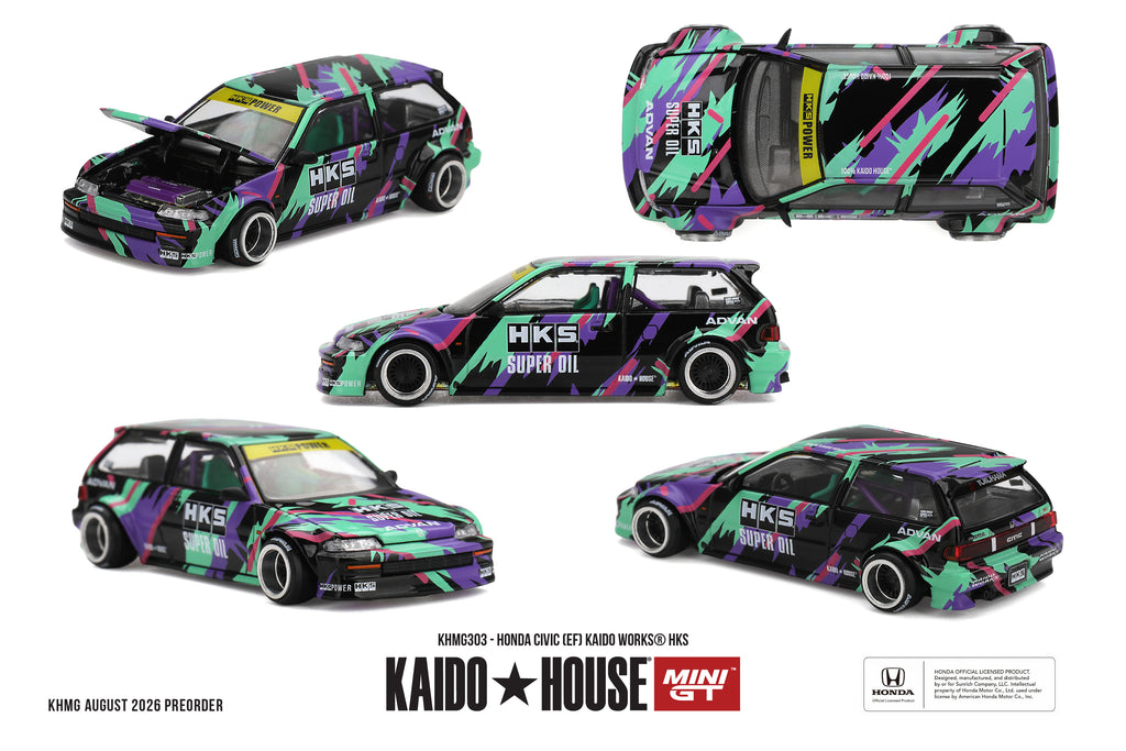 Kaido House 1:64 Honda Civic EF Kaido Works HKS | Pre-Order