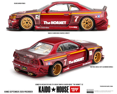 Kaido House 1:64 Nissan R34 TAMIYA “The Hornet” V2 Red Carbon | Pre-Order