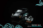 MotorHelix 1:64 RWB 964 Silver-Fenix Black | Pre-Order