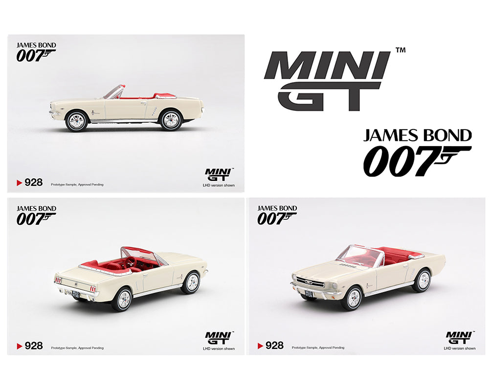 Mini GT 1:64 James Bond 007 1964 Ford Mustang Convertible | Pre-Order
