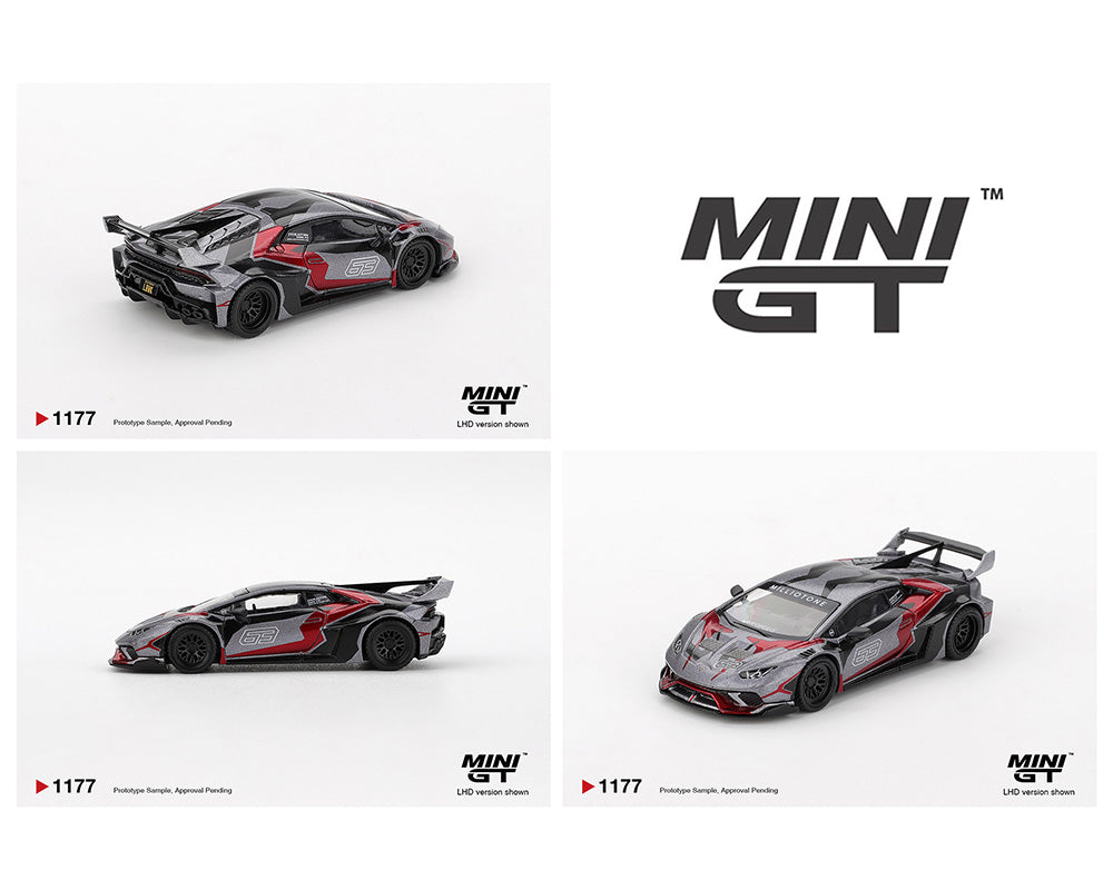 Mini GT 1:64 LB★WORKS Lamborghini Huracán GT RONIN in Grey | Preorder