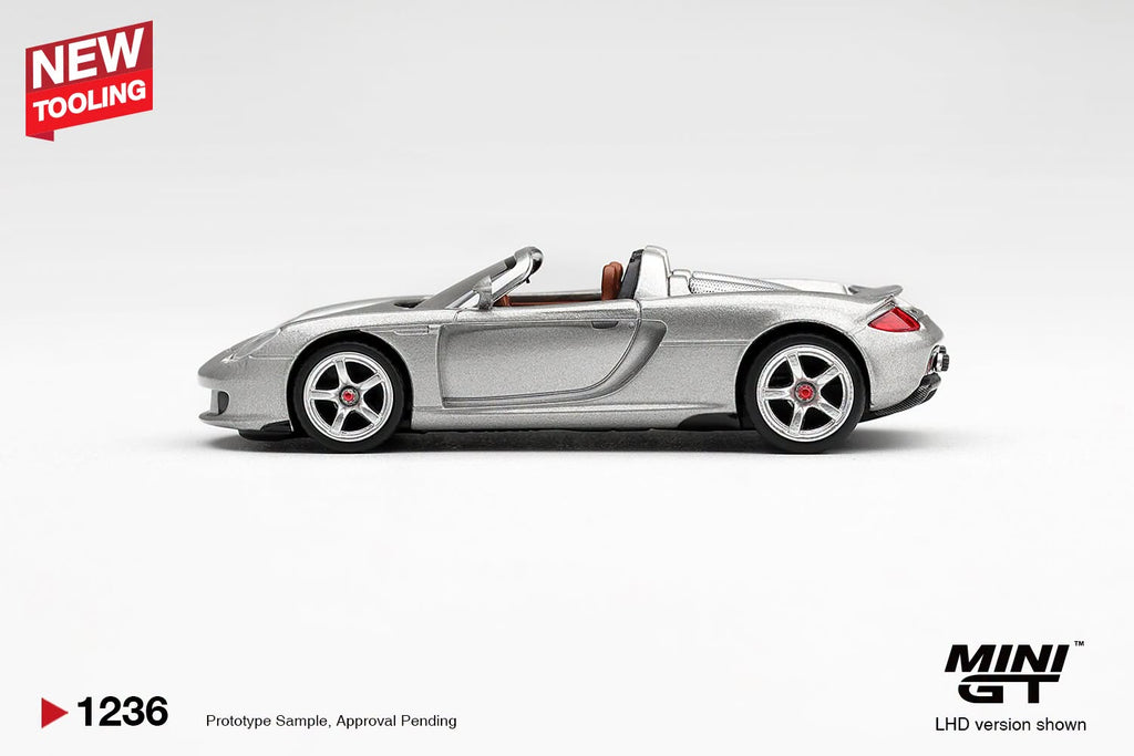 Mini GT 1:64 Porsche Carrera GT Silver Limited Edition | Pre-Order