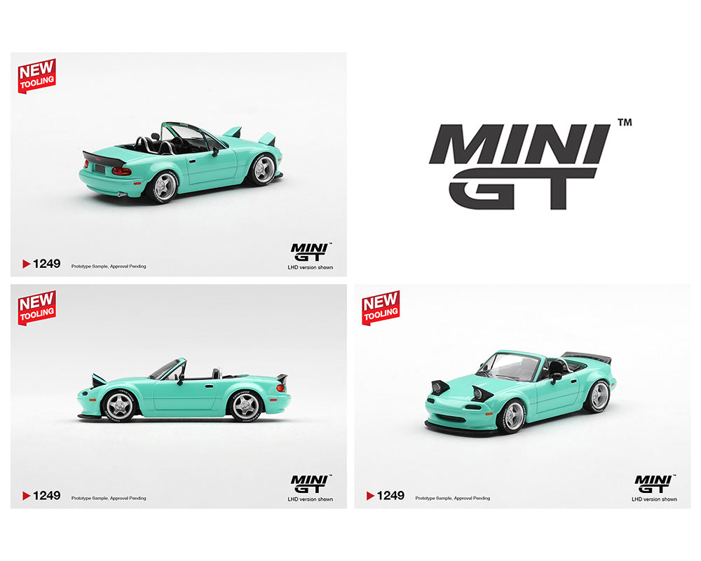 Mini GT 1:64 Mazda MX-5 (NA) Pandem in Mint Green | Pre-Order