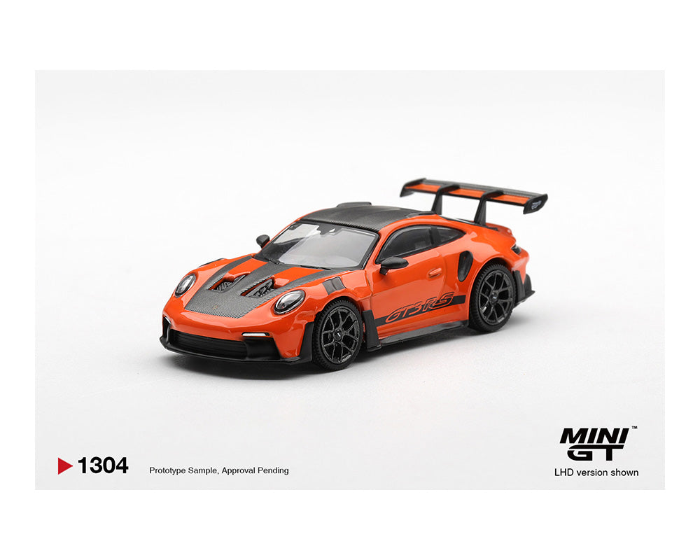 Mini GT 1:64 Porsche 911 GT3 RS Weissach in Gulf Orange | Pre-Order