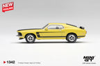 Mini GT 1:64 Ford Mustang Boss 302 1969 Bright Yellow | Pre-Order