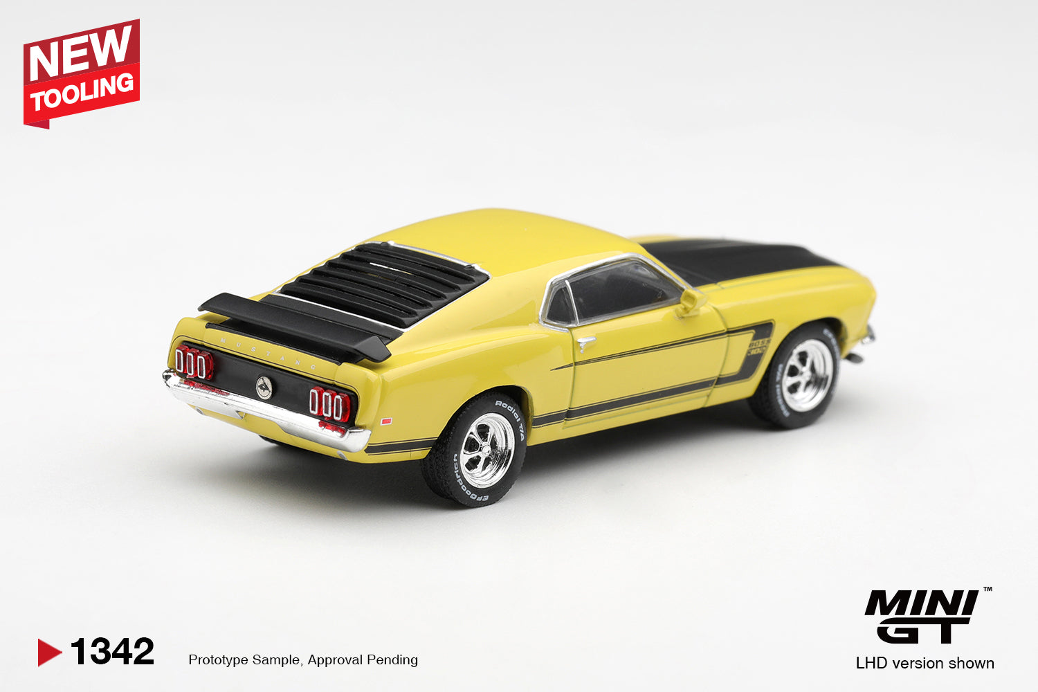 Mini GT 1:64 Ford Mustang Boss 302 1969 Bright Yellow | Pre-Order