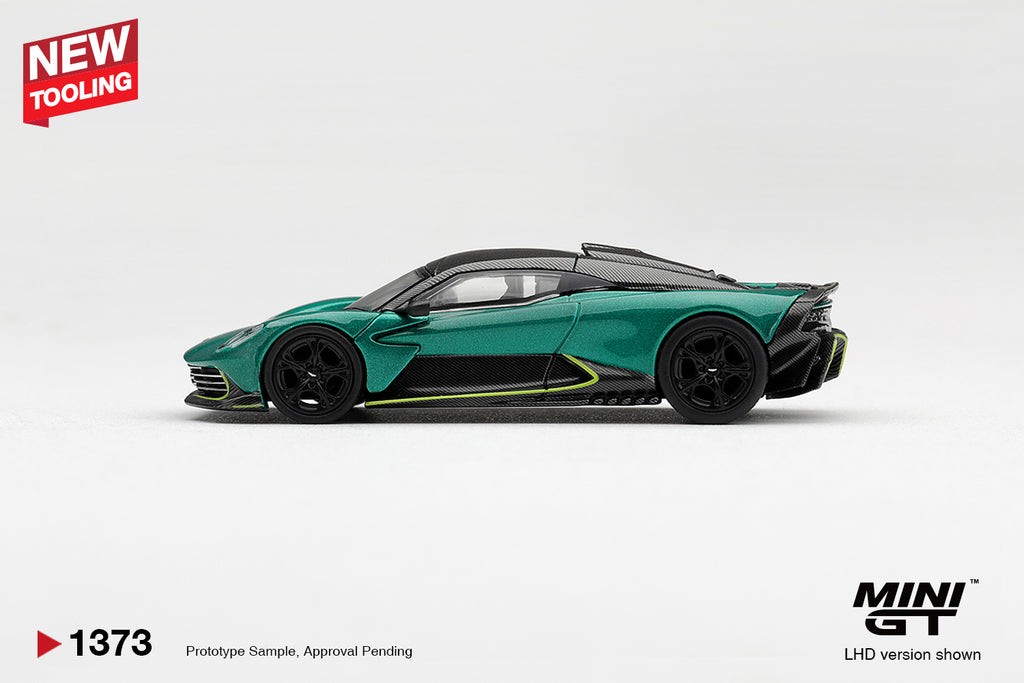 Mini GT 1:64 Aston Martin Valhalla Podium Green Limited Edition | Pre-Order