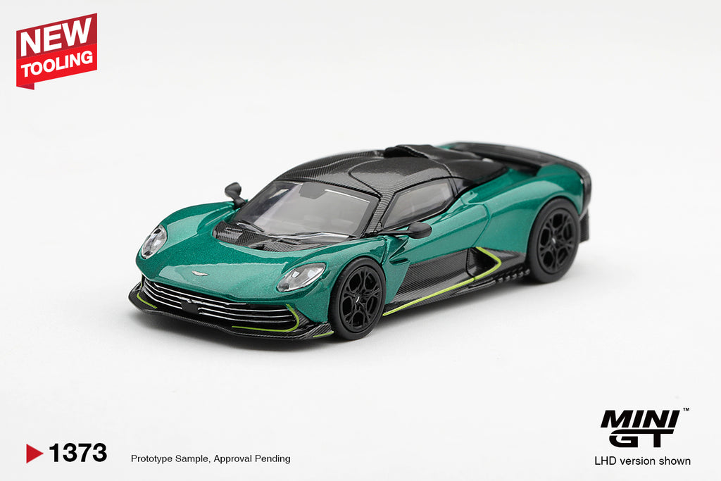 Mini GT 1:64 Aston Martin Valhalla Podium Green Limited Edition | Pre-Order