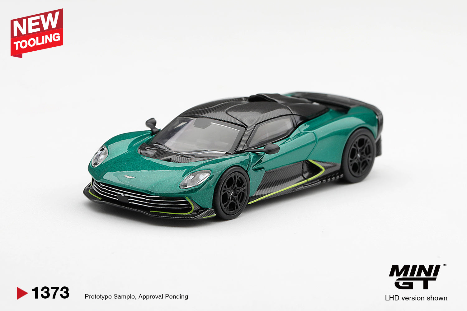 Mini GT 1:64 Aston Martin Valhalla Podium Green Limited Edition | Pre-Order