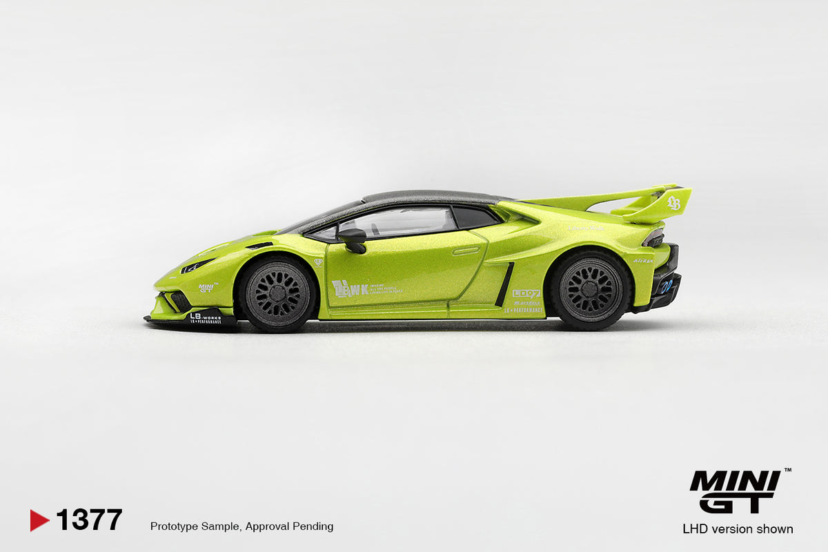Mini GT 1:64 Lamborghini Huracán LB★WORKS Lime Metallic | Pre-Order