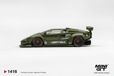 Mini GT 1:64 Lamborghini Countach LB-WORKS Army Green | Pre-Order