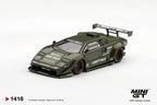 Mini GT 1:64 Lamborghini Countach LB-WORKS Army Green | Pre-Order