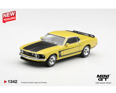 Mini GT 1:64 Ford Mustang Boss 302 1969 Bright Yellow | Pre-Order