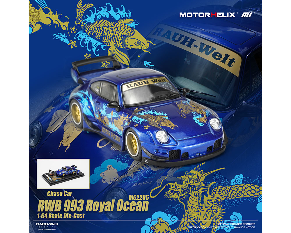 MotorHelix 1:64 RWB 993 Royal Ocean Metallic Blue | Pre-Order