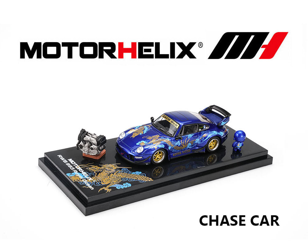 MotorHelix 1:64 RWB 993 Royal Ocean Metallic Blue | Pre-Order