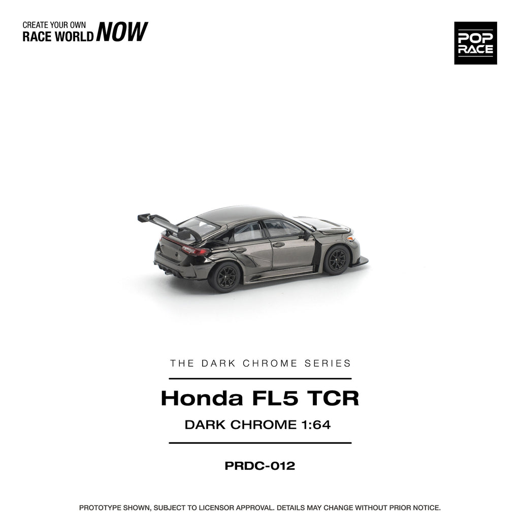 Pop Race 1:64 Honda Civic FL5 TCR in Dark Chrome | Pre-Order