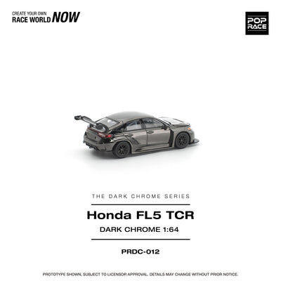 Pop Race 1:64 Honda Civic FL5 TCR in Dark Chrome | Pre-Order