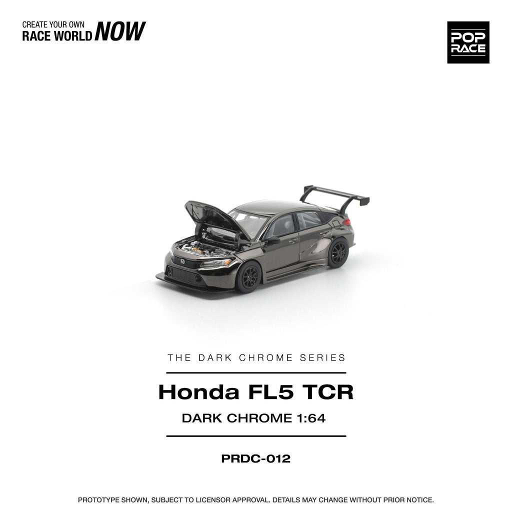 Pop Race 1:64 Honda Civic FL5 TCR in Dark Chrome | Pre-Order