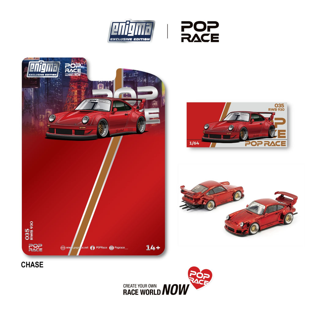 Pop Race x Enigma 1:64 RWB 930 Red | Pre-Order